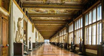 Corridor on the Arno and West Corridor, Uffizi Gallery