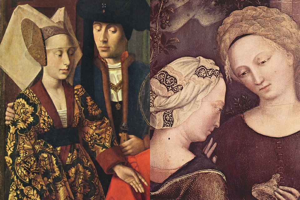 ヨーロッパの女性のファッション1400 1450で Hisour 芸術 文化 美術 歴史
