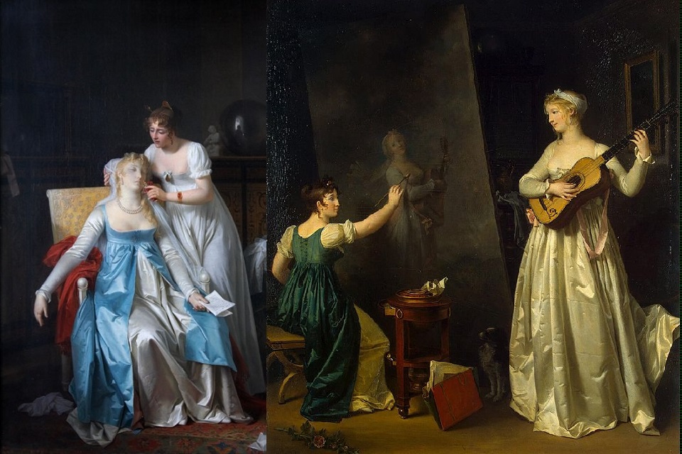Империя стиля моды женщин в 1800-1815