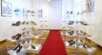 Chamber of the Yves Saint Laurent collection, Footwear Museum of Villa Foscarini Rossi