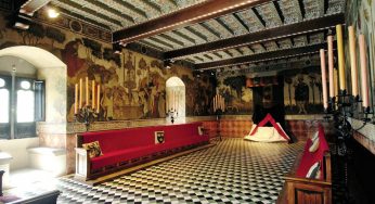 Chambres côté sud à l’étage supérieur, forteresse La Rocca, village médiéval de Turin