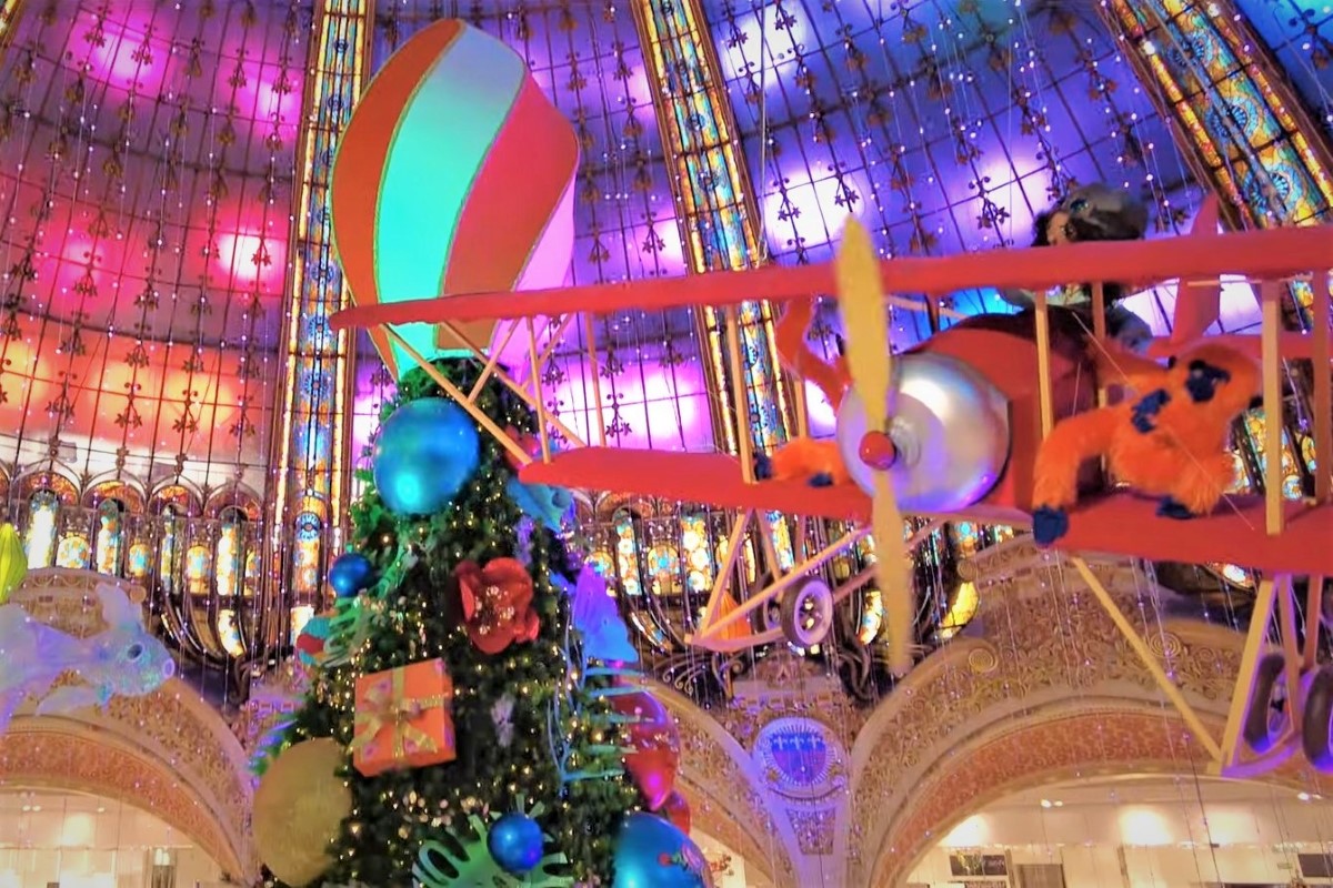 2020-2021年豪斯曼老佛爷百货公司大圣诞树和圣诞橱窗回顾，法国巴黎