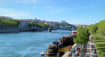 Lignes directrices de la croisière sur le Rhône dans le sud de la France